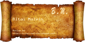 Bitai Malvin névjegykártya